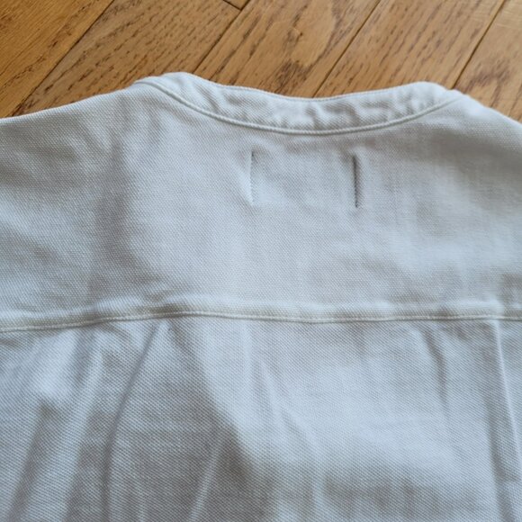 White Long Sleeve Henley Shirt - Picture 6 of 12